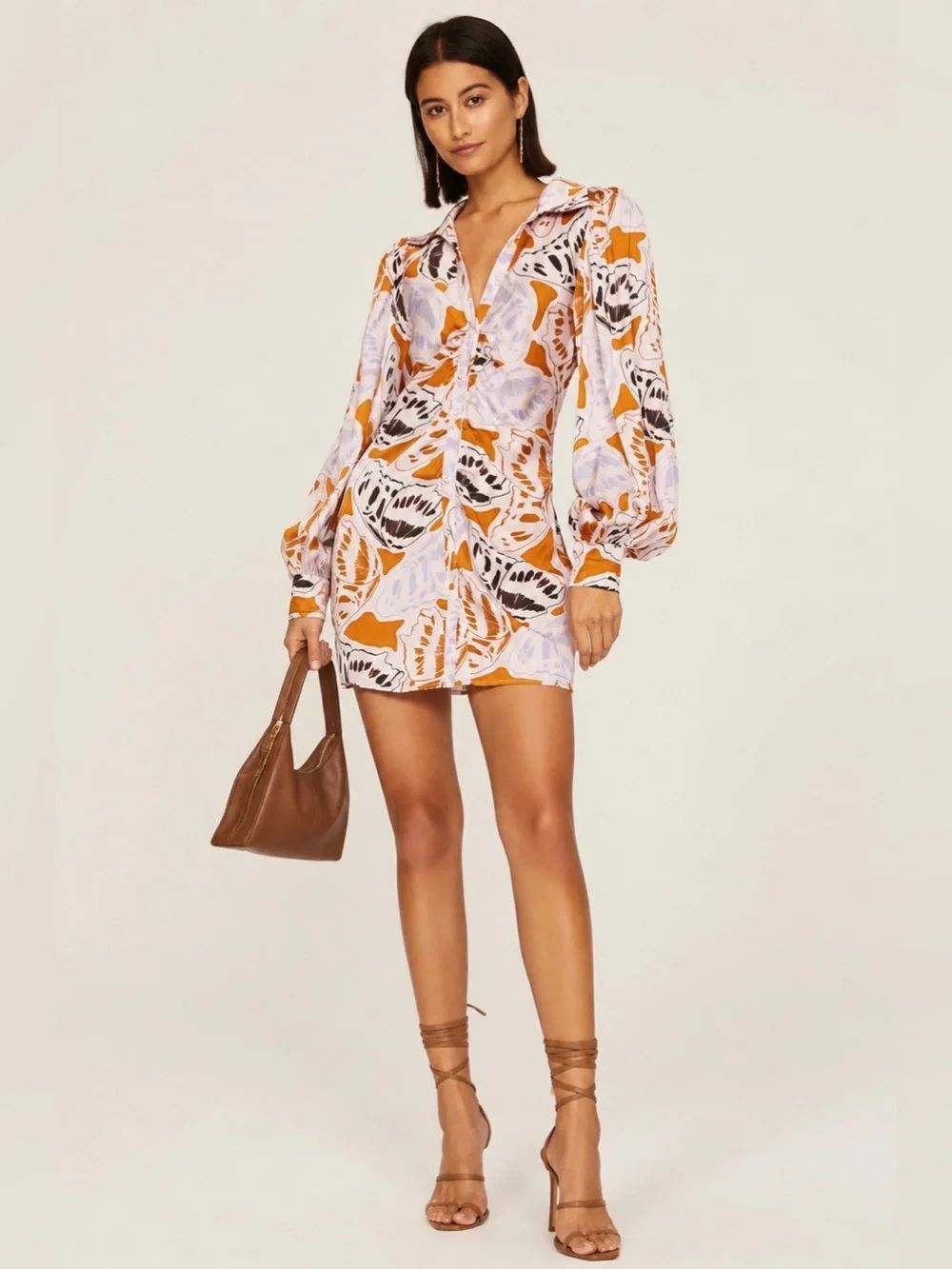 NWT For Love & Lemons Esmeralda Mini Dress | Butterfly Print | Size Medium